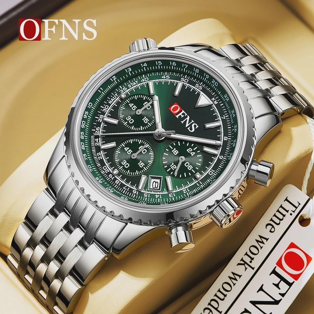 Men Watches Luxury Chronograph Date Waterproof Male Clock Steel Band Quartz Wristwatch