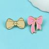 Creative Cartoon Girl Bow Brooch - Cute Alloy Badge for Clothes Accessories