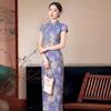 Purple Daily National Style New Chinese Suzhou Long Cheongsam Improved Young 1011 New Women's Premium Summer