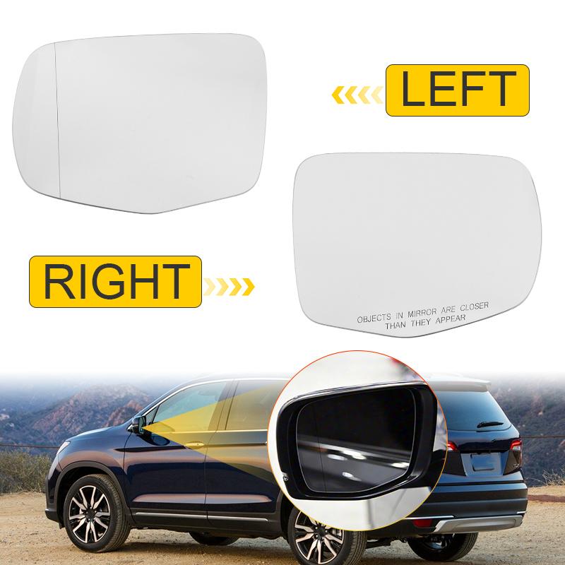 Heated Left Right Rearview  Mirror Glass For Honda Pilot 2016- Passport - Ridgeline - Side Mirror Glass