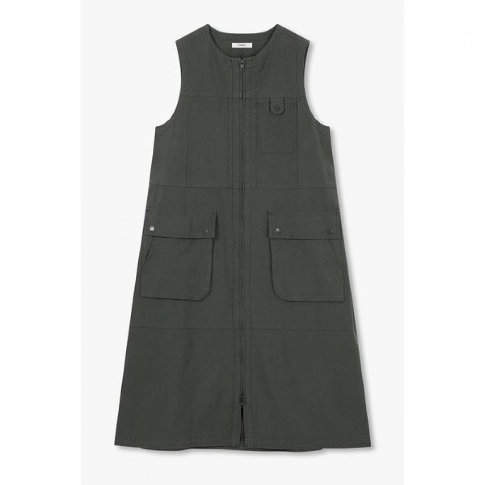 Studio Tomboy Women Cargo Pocket Sleeveless Dress 9106241223