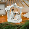 Nativity Set for Christmas Indoor Nativity Scene Decoration Sculpted Hand Painted Nativity Figurines Scene with Manger Nativity