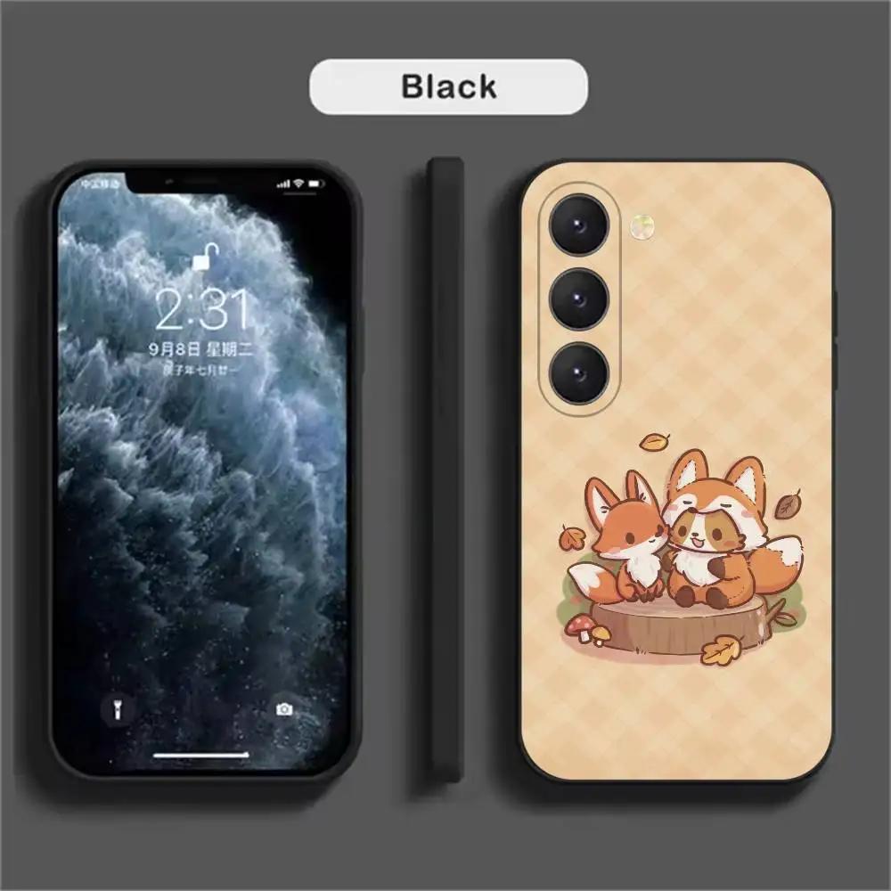 Cartoon-Tiere Bär Fuchs Handyhülle Für Samsung Galaxy A52 A42 A32 A22 A12 A02S A72 A73 A51 A41 A31 A21S A71 A40 A30S A20S