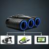 12-24V 3Ways Car Lighter Socket Splitter USB Charger Power Adapter Replacement for Vehicles and