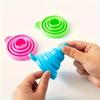 Kitchen Funnel Set of 3 Pieces, Kitchen Small Tool Accessories, Foldable Silicone Funnel, Food-grade for Filling Water Bottles a