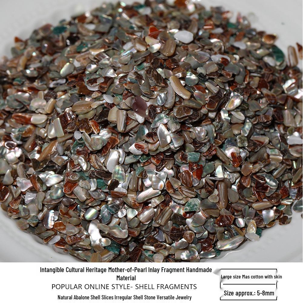 White Mother-of-Pearl Fragments for DIY Nail Art & Handmade Crafts 10g