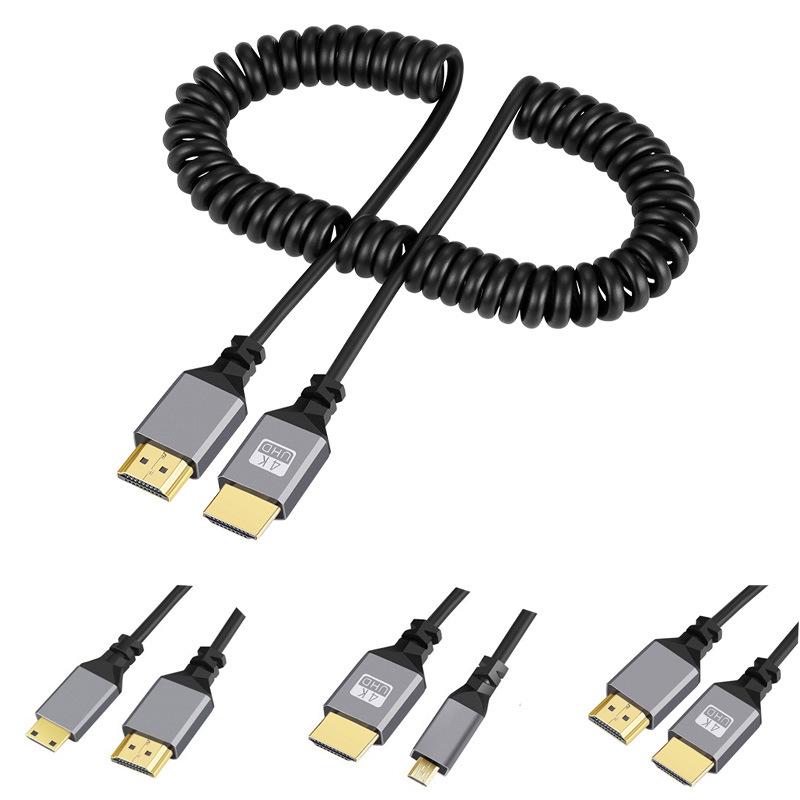 4K HDTV to Micro Cable: High-Definition Stretchable Connection for Tablets & Cameras