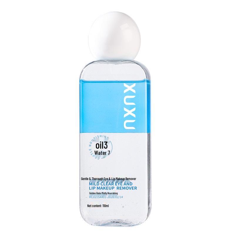 XUXU Gentle 3-in-1 Micellar Makeup Remover for Eyes, Lips & Face - Non-Irritating Oil-Milk Cleanser