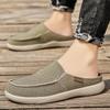 Denim Canvas Men Breathable Casual Shoes Outdoor Non-Slip Sneakers Comfortable Driving Shoes Men's Loafers Big Size