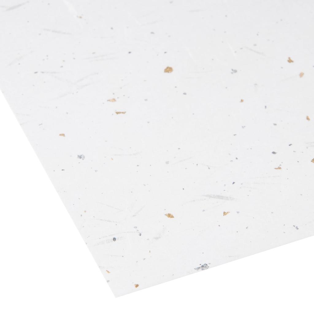 Kawasumi Washi A4 21 x Echizen Washi med gull og sølv 50 ark papir, Størrelse, 29,7 cm, Sand, Hvit, Skriverkompatibel,