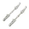 2pcs RC Rear Upper Suspension Pull Rod Aluminum Alloy Silver Accessories for Corally Kronos 6S 1 8 RC Car