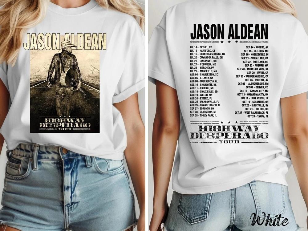 Jason Aldean Full Throttle Tour 2025 T-Shirt All Size S-5XL