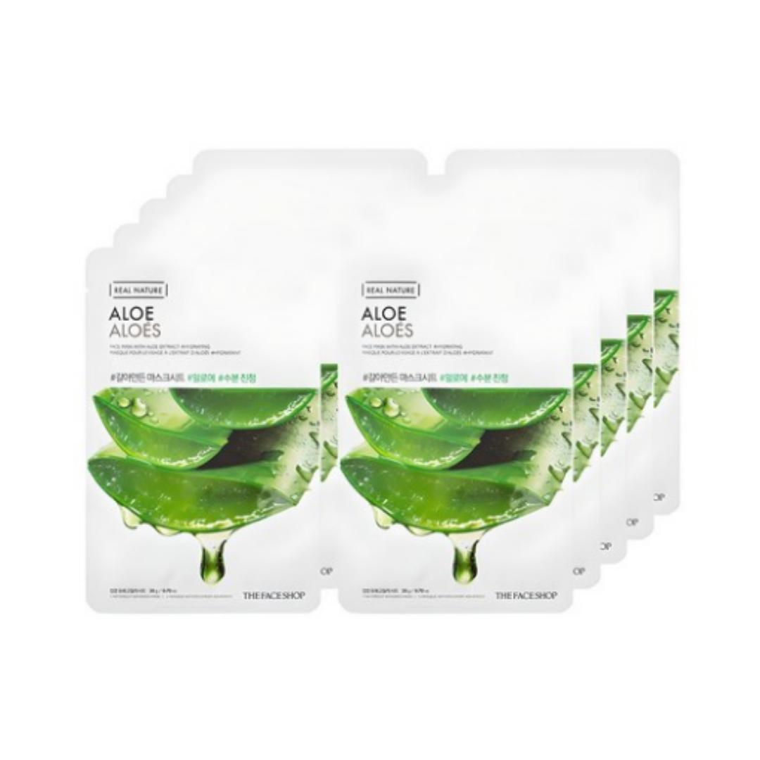 

The Face Shop Real Aloe Mask Sheet — Упаковка 10 штук (Каждые 20 г)