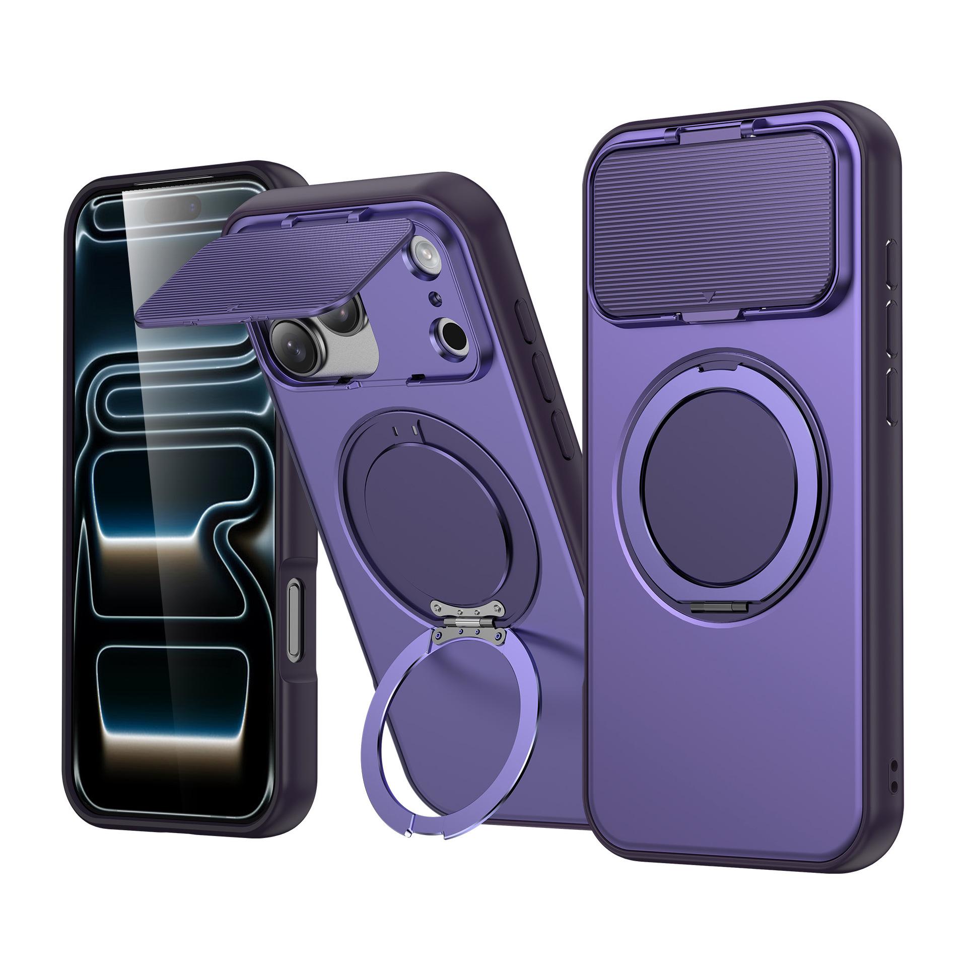 

iPhone 17 Pro Max Anti-fall Magnetic Case with Air Protection iPhone 14 Pro Max 6.7 (Large Cutout) фиолетовый