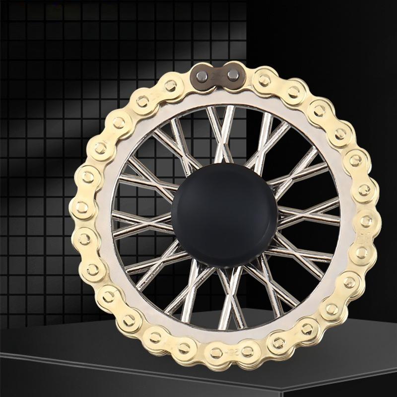 Metal Sprocket Fidget Spinner Gear Chain Adult Toys Bicycle Shape Hand Office Stress Relief Toy EDC Kid Friendly Entertaining Fun Play Safe