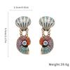 Mediaeval Style Shell Conch Jewelry Colorful Double-layer Necklace  Evening Wear