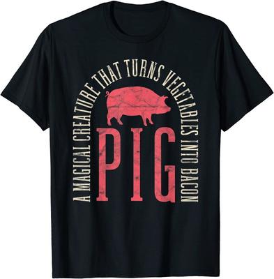 Design Bacon Lovers Pig Design Ótima camiseta unissex