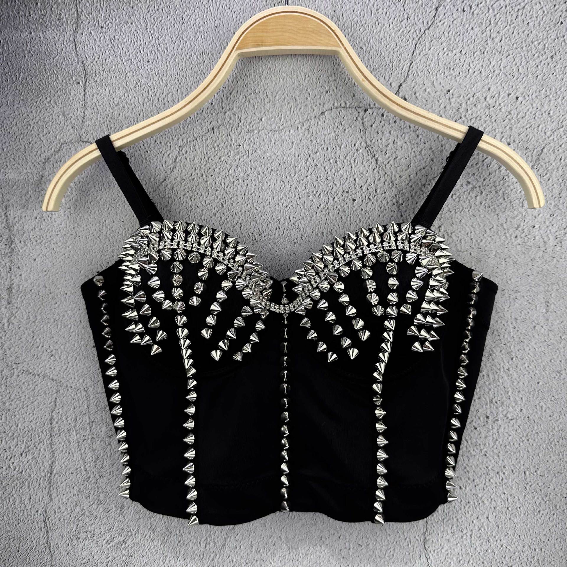 

Сверхпрочный Жемчужно-золотой Zhinini Ручной работы Одежда для выступлений Ориентированный на дизайн Нишевый Конусообразный Маленький Топ-майка Внутренний слой Топ Майки и топы 36/80 чёрный