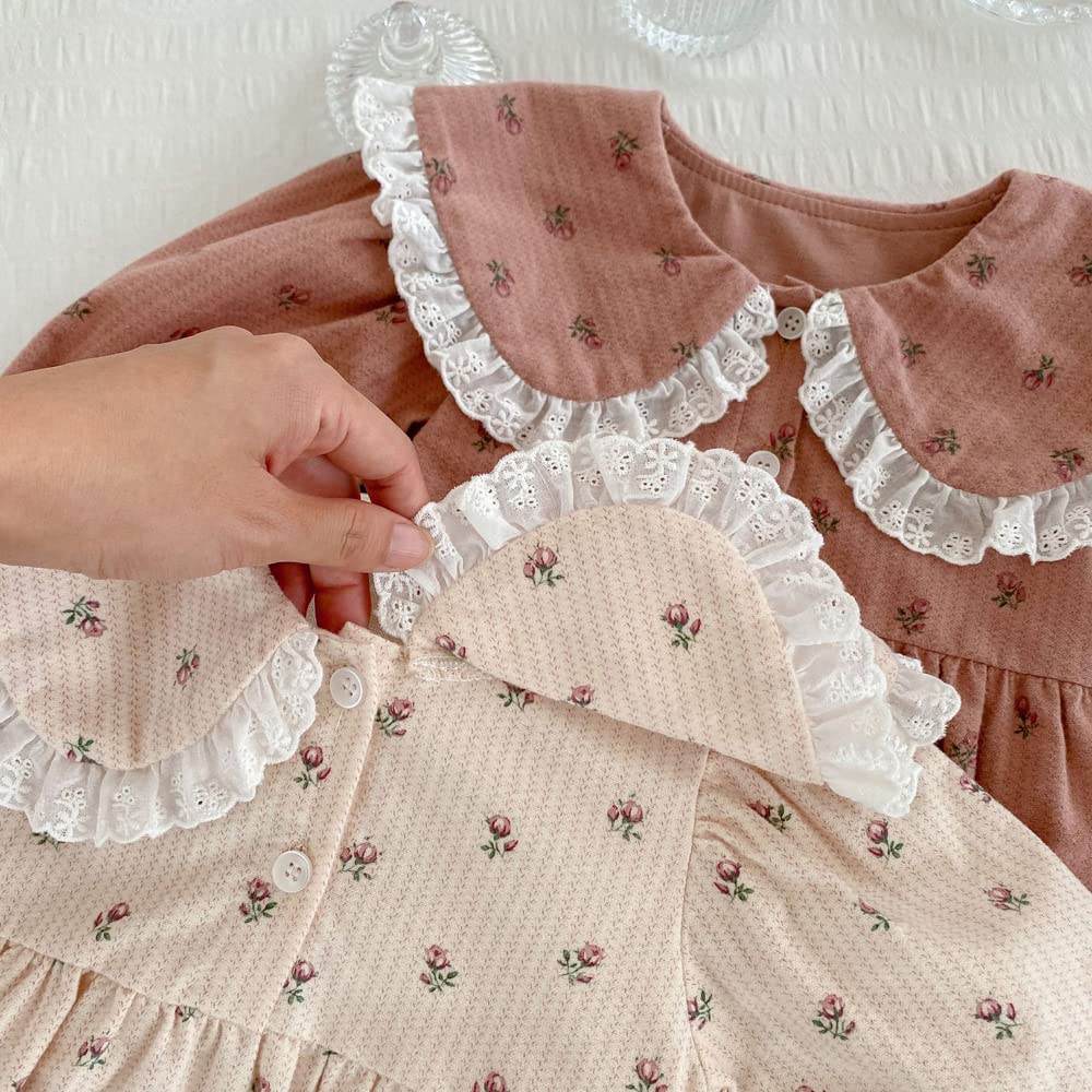 Baby Clothes Bodysuit Long Sleeve Spring Autumn Clothes Girls Coveralls Romper Newborn Baby Shrine Visit Birthday Birth Preparation Gift Monthly Photo