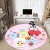 1PC BT21 Characters Office Round Rug, Non-slip, Soft and Durable Office Rug for Interior Decoration, Perfect for Office Yy250915101