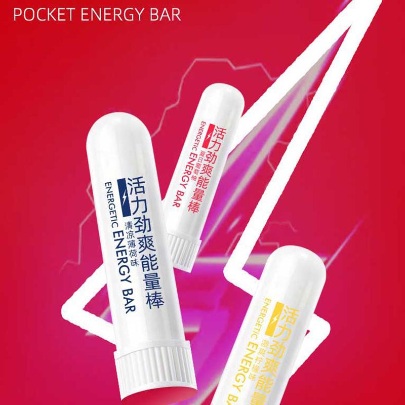 5Pcs Mints/Grapefruit Energy Stick Nasal Aspiration Mint Nose Breathing Stick Aromatherapy Nasal Inhaler Energy Vapors Stick