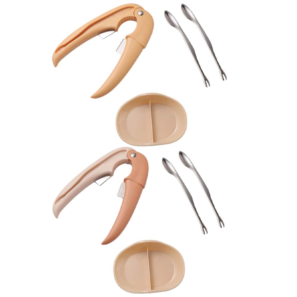 4Pcs/Set Professional Crab Sheller Effort-saving Lobster Claws Picking Fork Set Restaurant