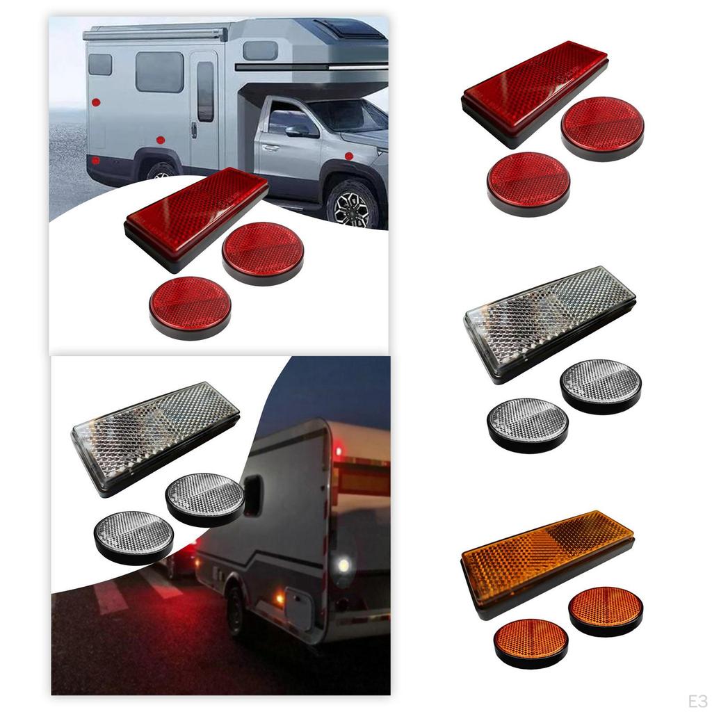 3 Pieces Motorcycle Night Reflector Reflective Warning