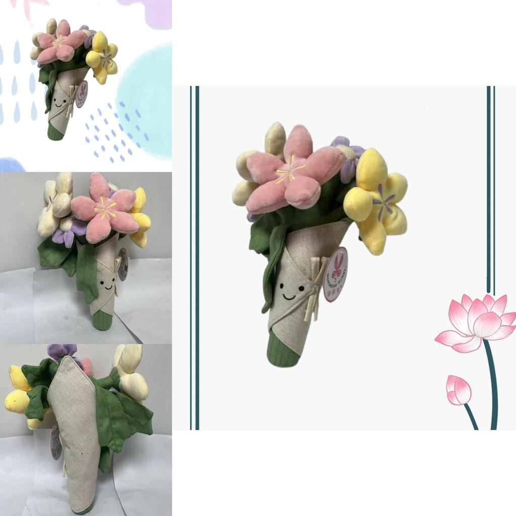 Niedliche Tulpen-Topfpflanze Plüschtier Figur Bouquet Abschlussgeschenk Puppe 40cm