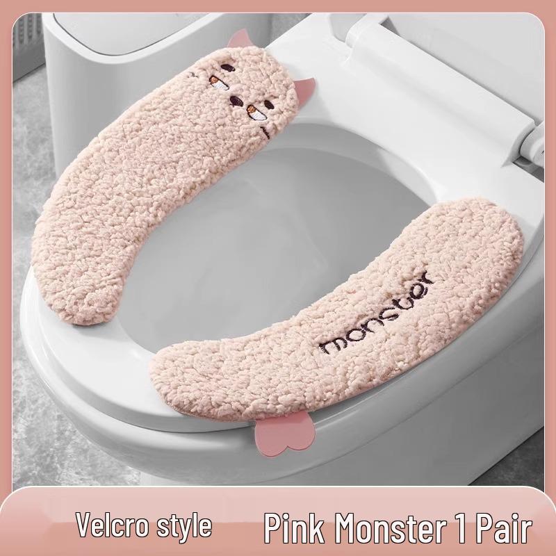 EVA Waterproof Antibacterial Toilet Seat Cover - Washable, Universal, Cute Design, Adhesive Cushion for All Seasons