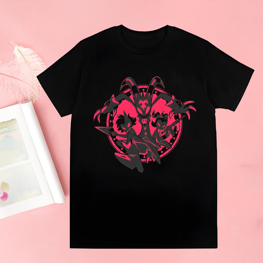 Cartoons Helluva Boss T-Shirt Men Unisex Anime Cartoon Design Men Tee Shirt Homme Summer Tops Short Sleeve Vintage Style