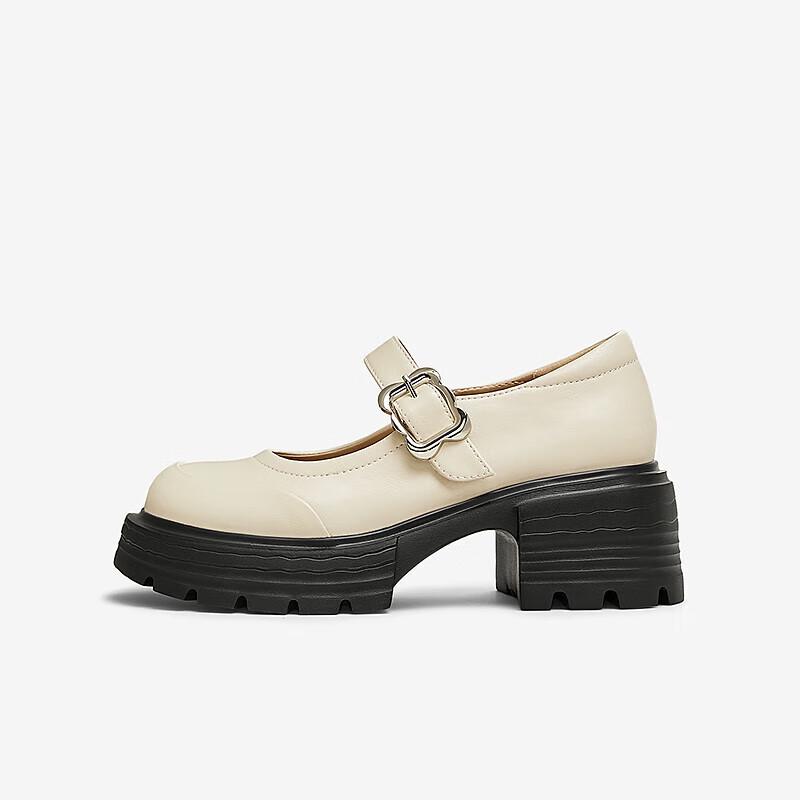 BASTO Women s Mary Jane Block Heel Shoes 39