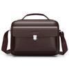 WEIXIER Men's Leather Crossbody Shoulder Bag Waterproof Messenger Briefcase Satchel Travel Bag Handbags Adjustable Strap