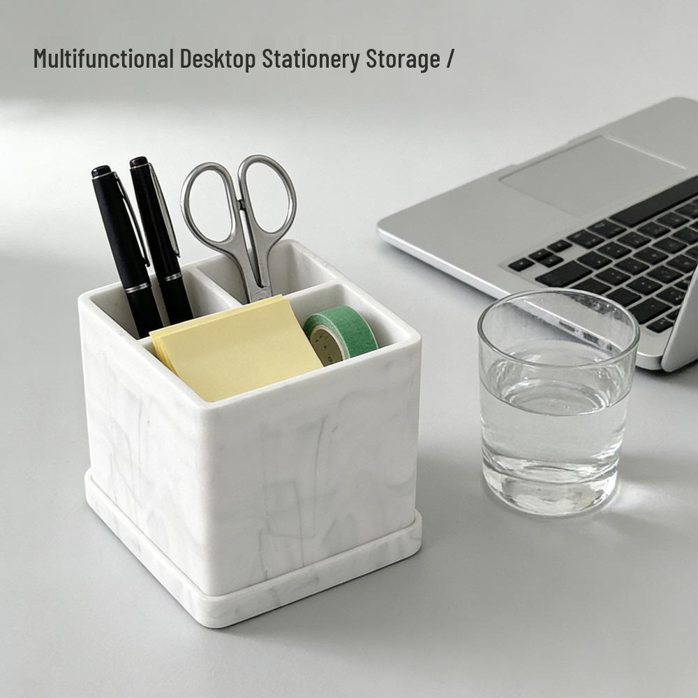 Silicone Bathroom Tray for Toothbrushes & Makeup Storage