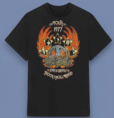 Aerosmith Tour 1977 Rock Roll Band T-Shirt