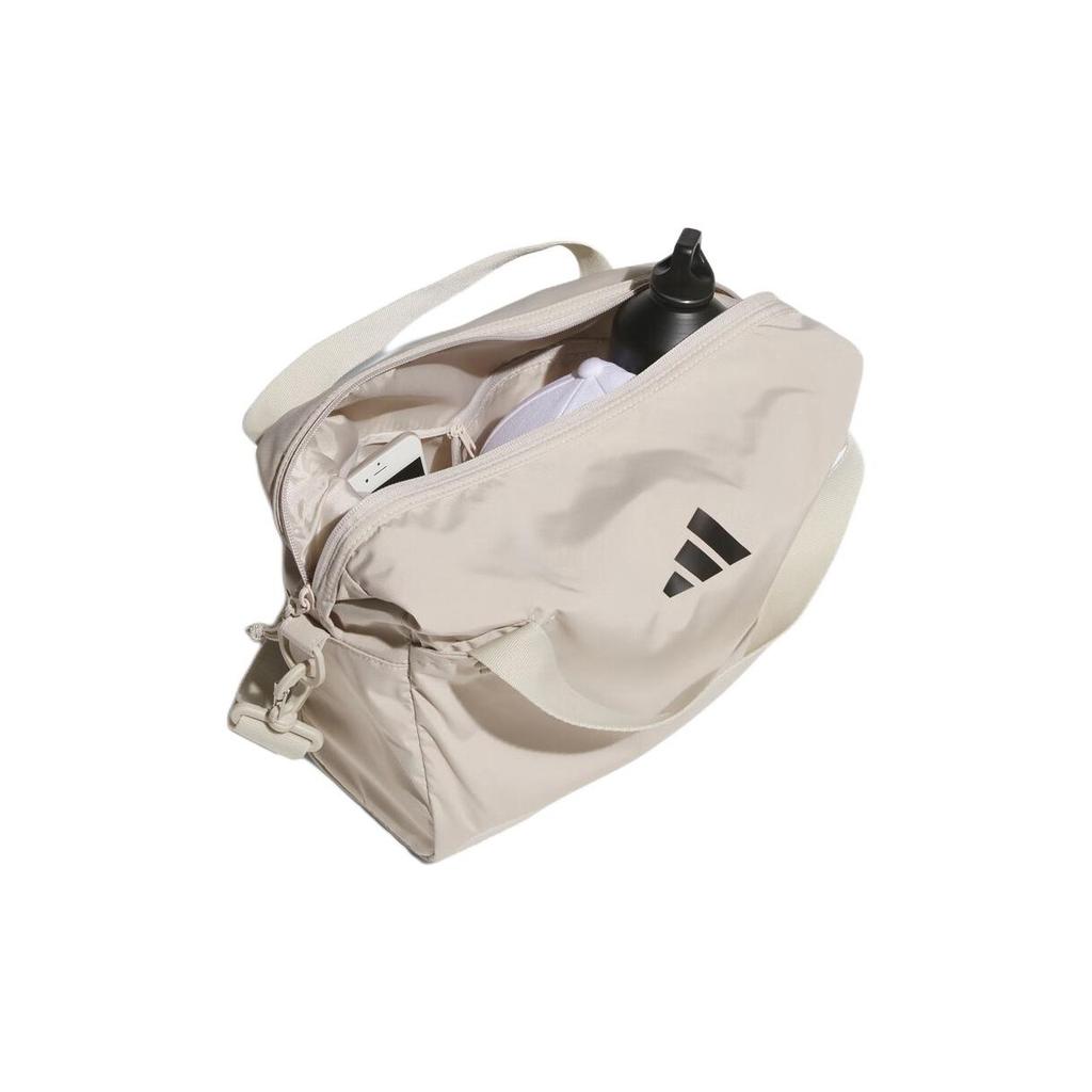 Adidas 11.8L Casual Versatile Solid Color Recycled Polyester Tote Bag Unisex Tote Bag Alum-Brown KF0137