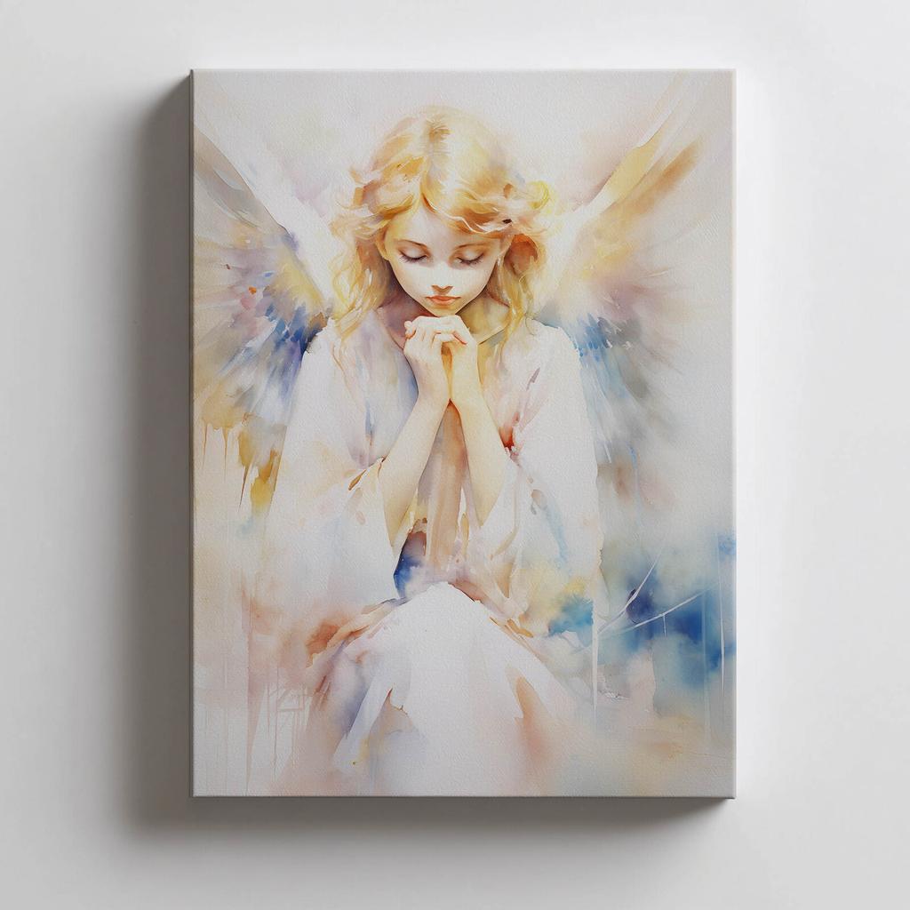 Anioł Modlitwy Anioł Modlitwy, 50X70 Cm, Bez Ramy, Płótno Premium Na Blejtramie