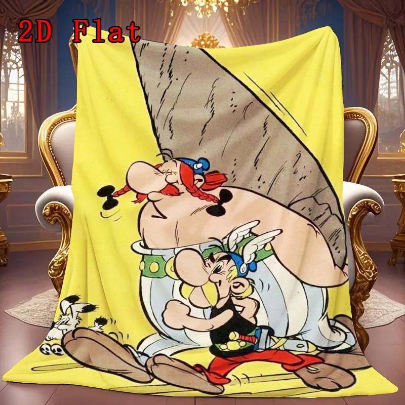 Asterix and Obelix 2D Flat Pattern Flannel Blanket High quality All Seasons Warmth and Comfort Perfect for Christmas Gifts.NMT0928192