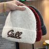 New Letter Embroidered Woolen Hat for Women In Autumn and Winter Trendy Brand Versatile Warm Student Couple Knitted Cold Hat