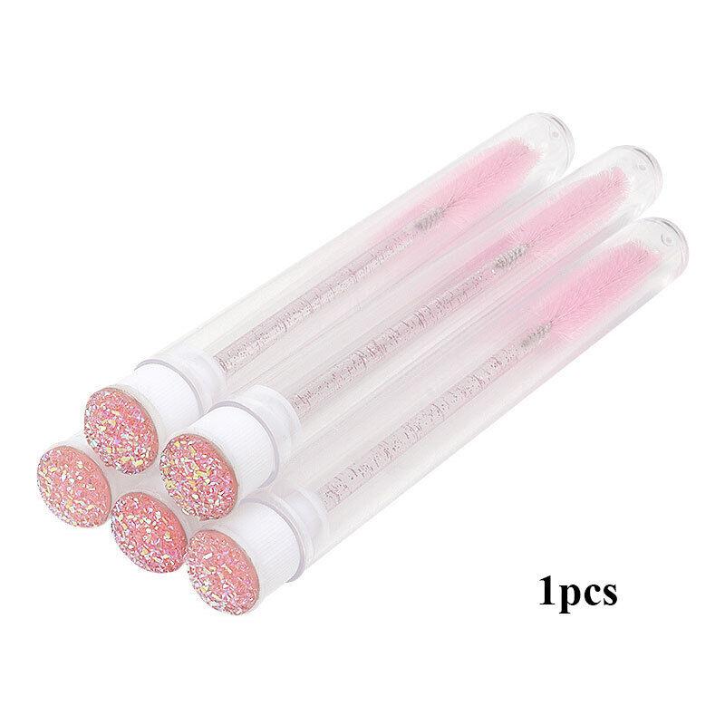 3pcs Eyelash Eyebrow Brush Mascara Wands Diamond Tube Crystal Handle Lash Applicator+