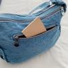 Double Layer Small Square Bag Denim Bag Women's Lightweight Shoulder Crossbody Bag