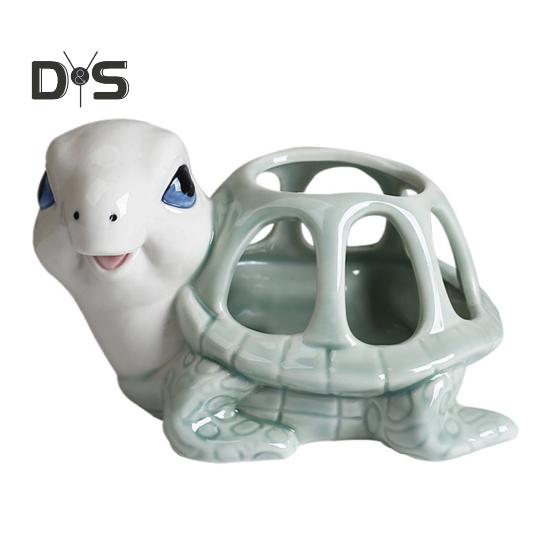 

Горшок для суккулентов в форме черепахи, керамический цветочный горшок в форме черепахи, полый горшок для растений в форме черепахи с дренажным отверстием для трав, суккулентов, кактусов Tortoise