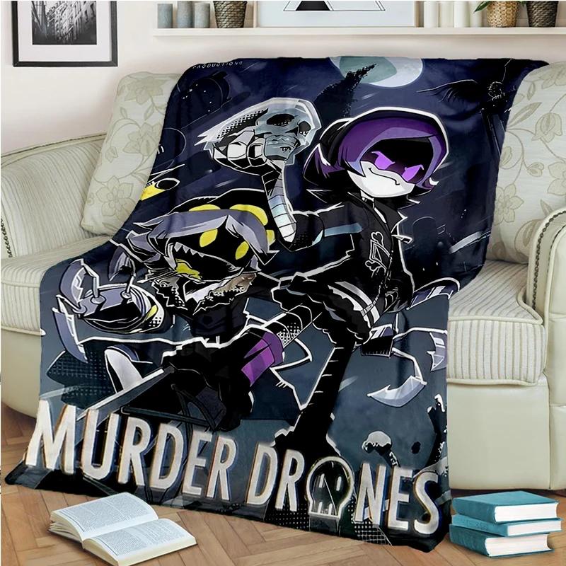 Murder Drones 3D Print Cartoon Uzi V J Robot Gift Blanket,Soft Throw Blanket for Home Bedroom Bed Sofa Travel Picnic Cover Kids