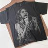 Angel Reese Bleached T-Shirt: Handmade Faded Black Cotton Unisex Tee