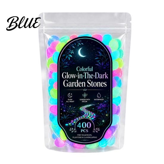 Fade Resistant Glow Rocks 1.5cm Luminous Stones in The Dark Garden Pebbles Outdoor Glowing Rocks Stones Decorative Pebbles for Pathway Patio