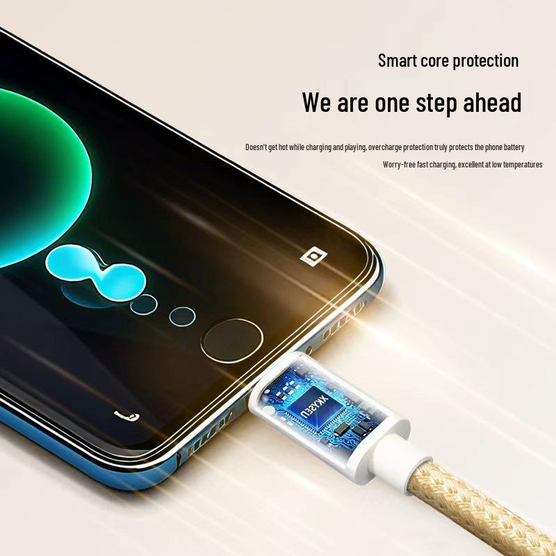 Braided Type-C Fast Charging Cable for Huawei, Xiaomi, and Apple iPhone Devices