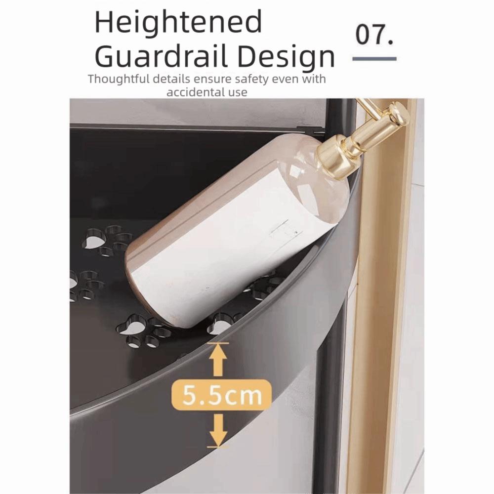 Large Capacity Bathroom Storage Rack Multi-Tier Mobile Storage Rack Corner Storage Rack Bathroom