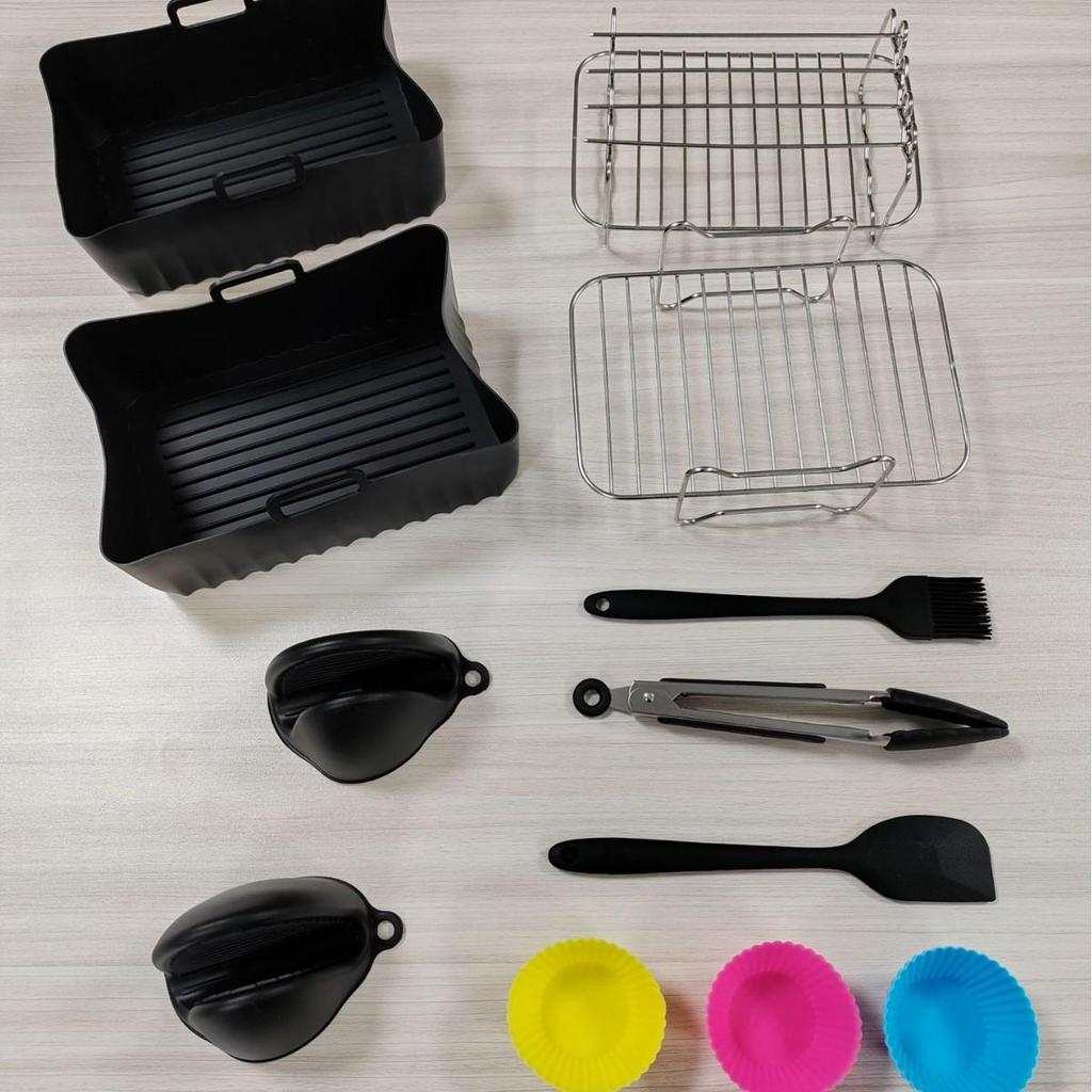 Rechteckige Silikon-Backmatte für Airfryer-Topf