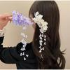 2026 New Chinese Style Flower Hairpin Pearl Luxury Tassel Side Clip Side Clip Bridal Headwear Hairpin Flower Women's Accessories