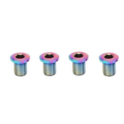 4Pcs Bike Wheel Screw Titanium Alloy Accurate Thread Easy Installation Replacement Bike Screws for Bikes