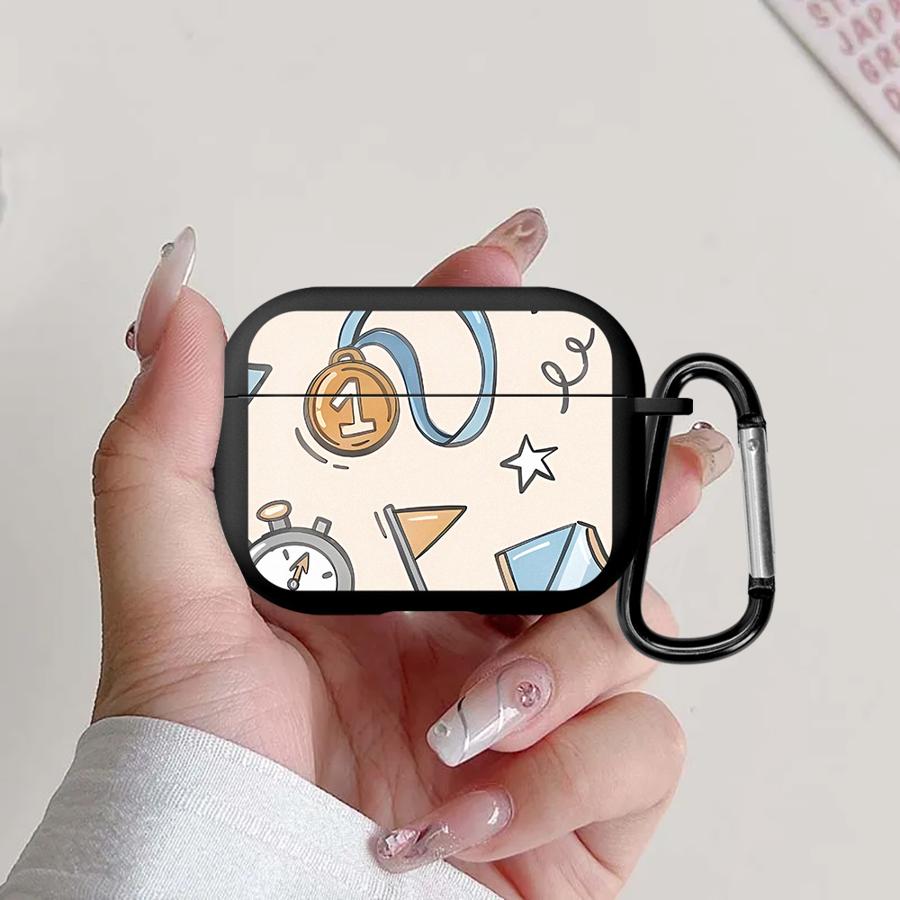 Earphone Cases Cover Case For Airpods 2 3 4 Pro3 Pro Pro2 1 Football Medal
